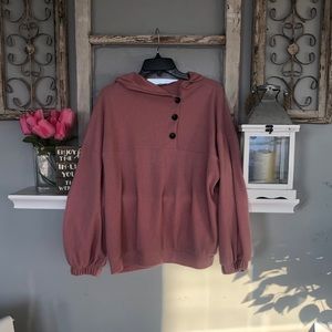 Pink Lily - pink Hooded Sweater